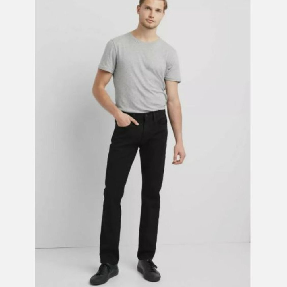 Gap Slim Black Jeans with GapFlex Size 32X34 RETAIL $70